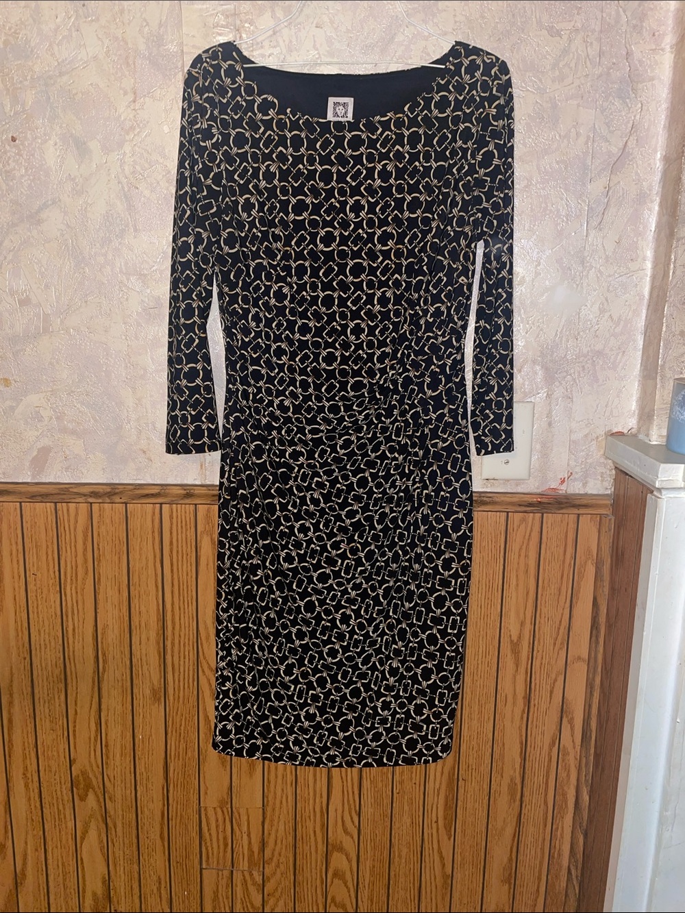 Black ,cream & tan Anne Klein dress (10)